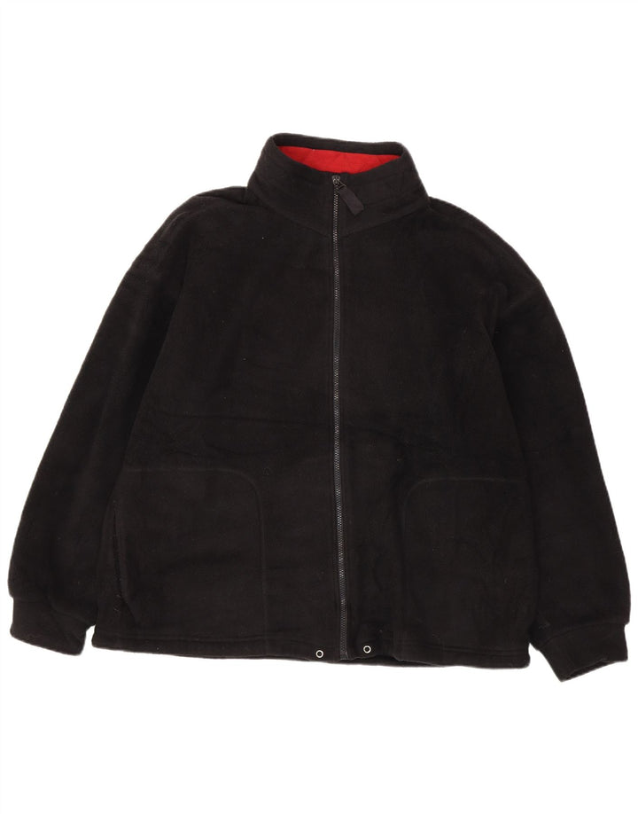 Marks & Spencer Dame Oversized Fleecejakke UK 16 Stor Sort Polyester