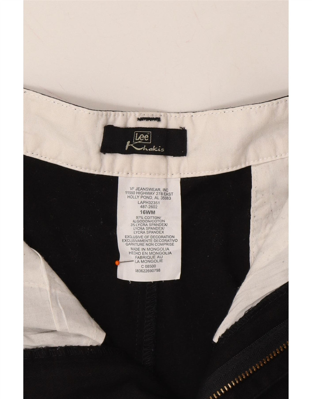 LEE Womens Khakis Casual Shorts US 16 2XL W32  Black Cotton Vintage Lee and Second-Hand Lee from Messina Hembry 
