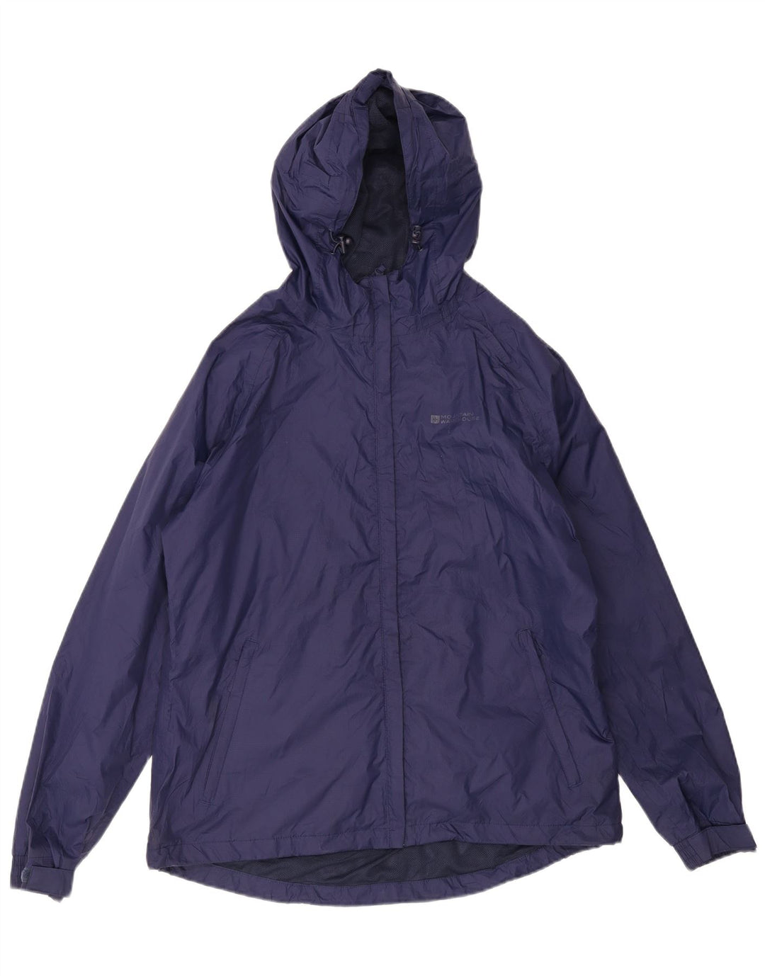 Mountain Warehouse Dame Regnjakke med hætte UK 16 Stor marineblå nylon