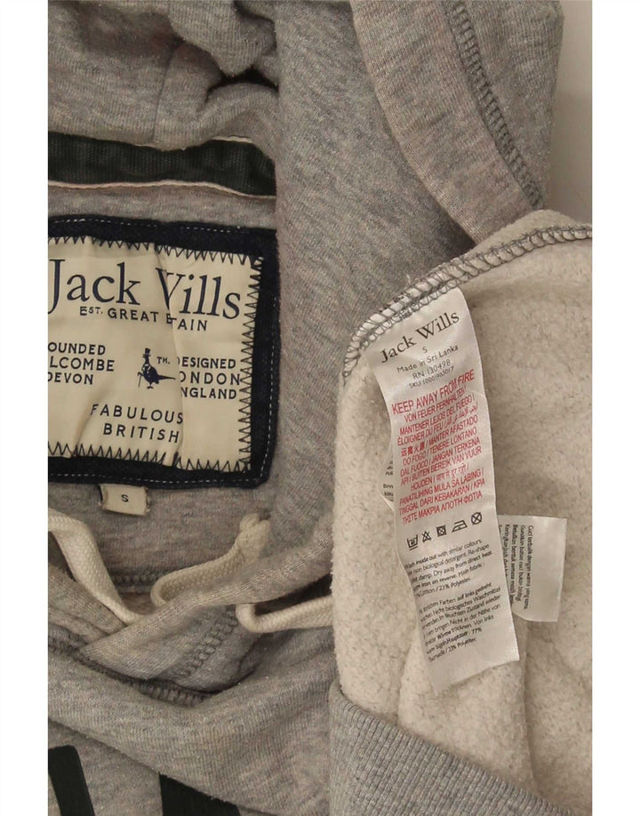Jack Wills Grafisk hættetrøje til mænd, lille grå bomuld