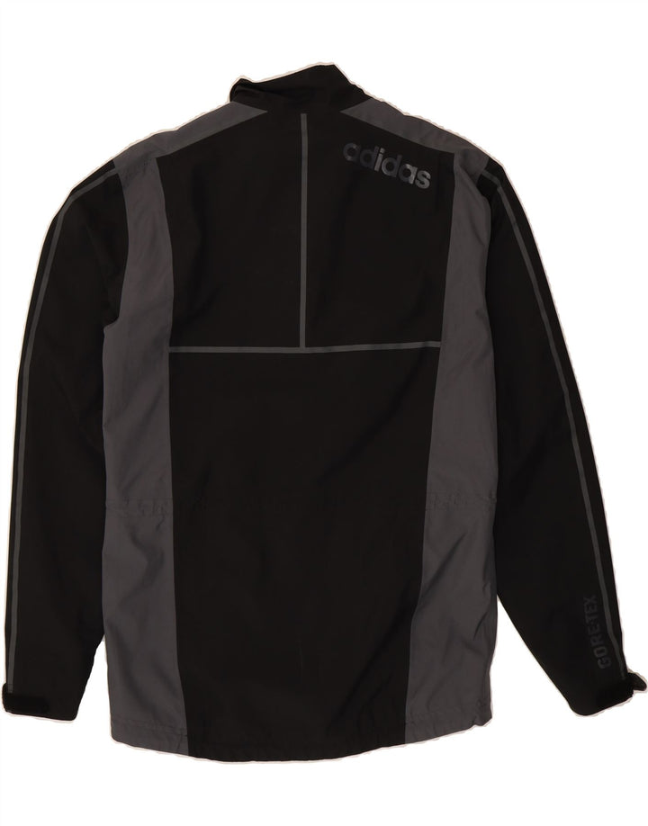 ADIDAS Mens Rain Jacket UK 36 Small Black Colourblock Polyester Vintage Adidas and Second-Hand Adidas from Messina Hembry 