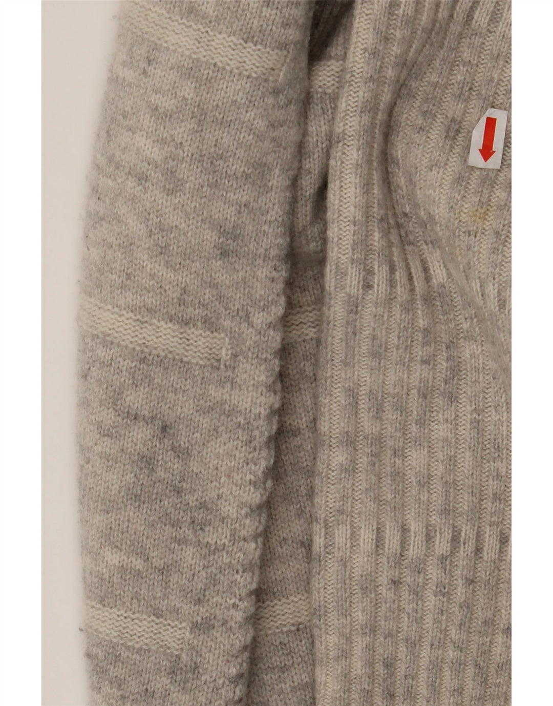 TOMMY HILFIGER Womens Roll Neck Jumper Sweater UK 10 Small Grey Striped