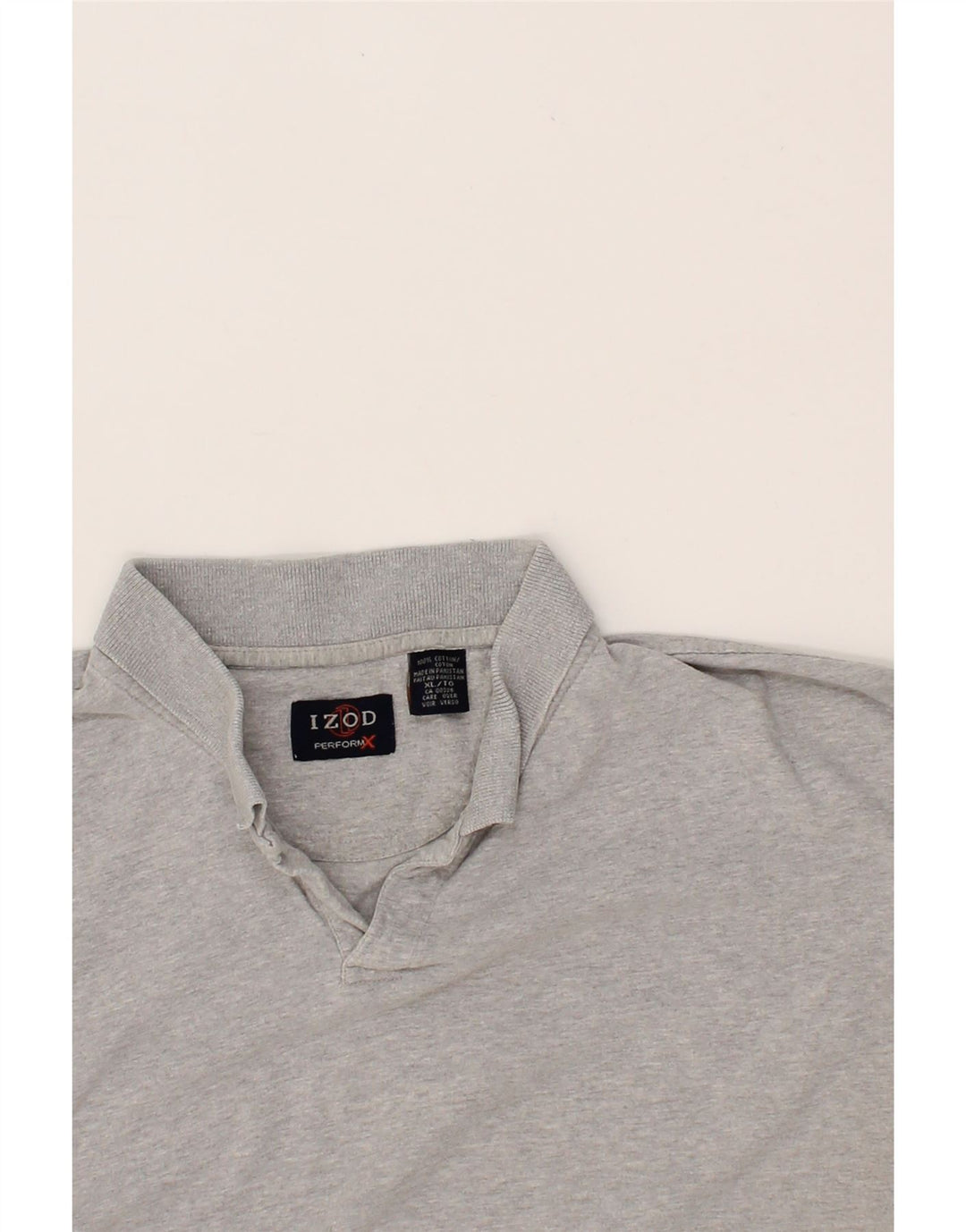 IZOD Mens Polo Shirt XL Grey Cotton Vintage Izod and Second-Hand Izod from Messina Hembry 