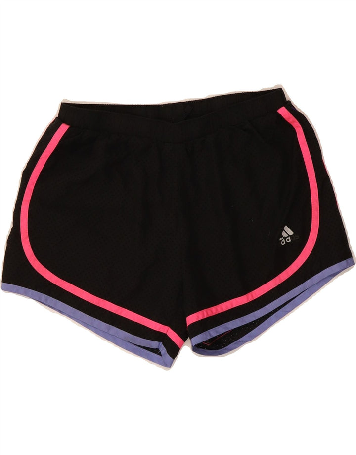 ADIDAS Girls Sport Shorts 12-13 Years Large Black Polyester Vintage Adidas and Second-Hand Adidas from Messina Hembry 