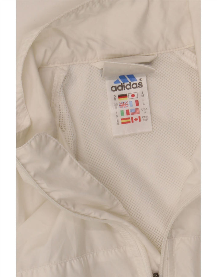 Adidas træningsjakke til mænd, lille hvid polyester