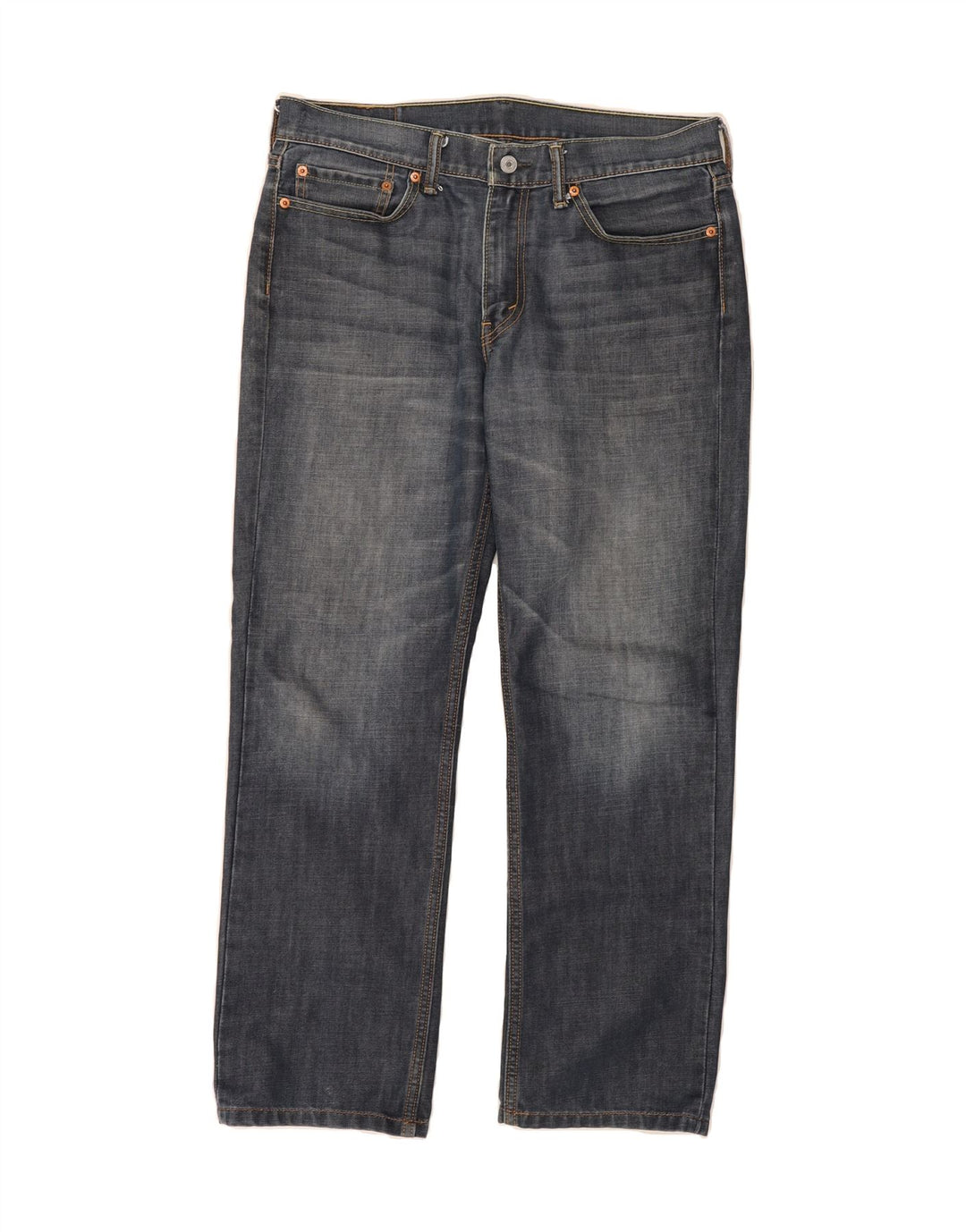 LEVI'S Mens 514 Straight Jeans W33 L28 Navy Blue Cotton Vintage Levi's and Second-Hand Levi's from Messina Hembry 