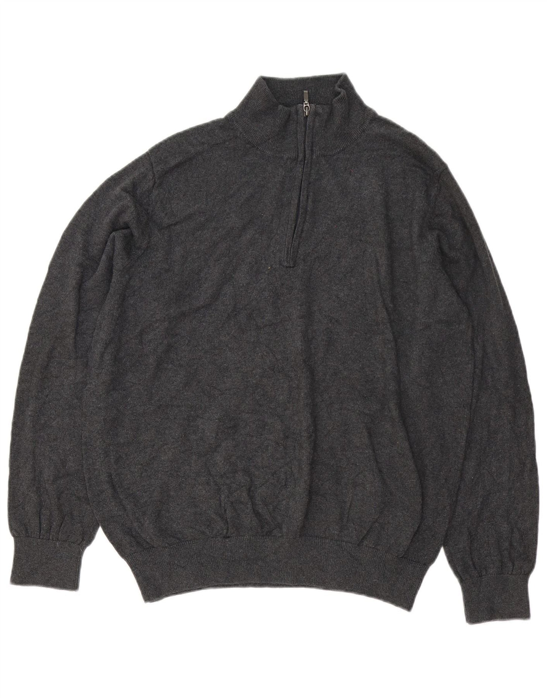 L.L.Bean Herre Regular Fit Zip Neck sweater Medium Grey Classic