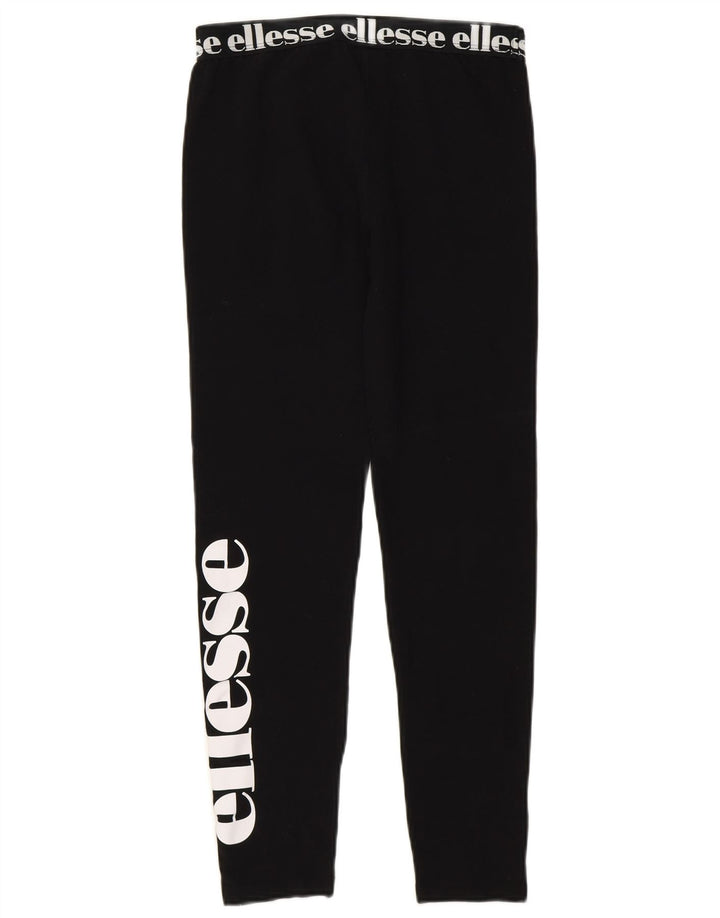 Ellesse Womens Grafiske Leggings UK 4 XS Sort