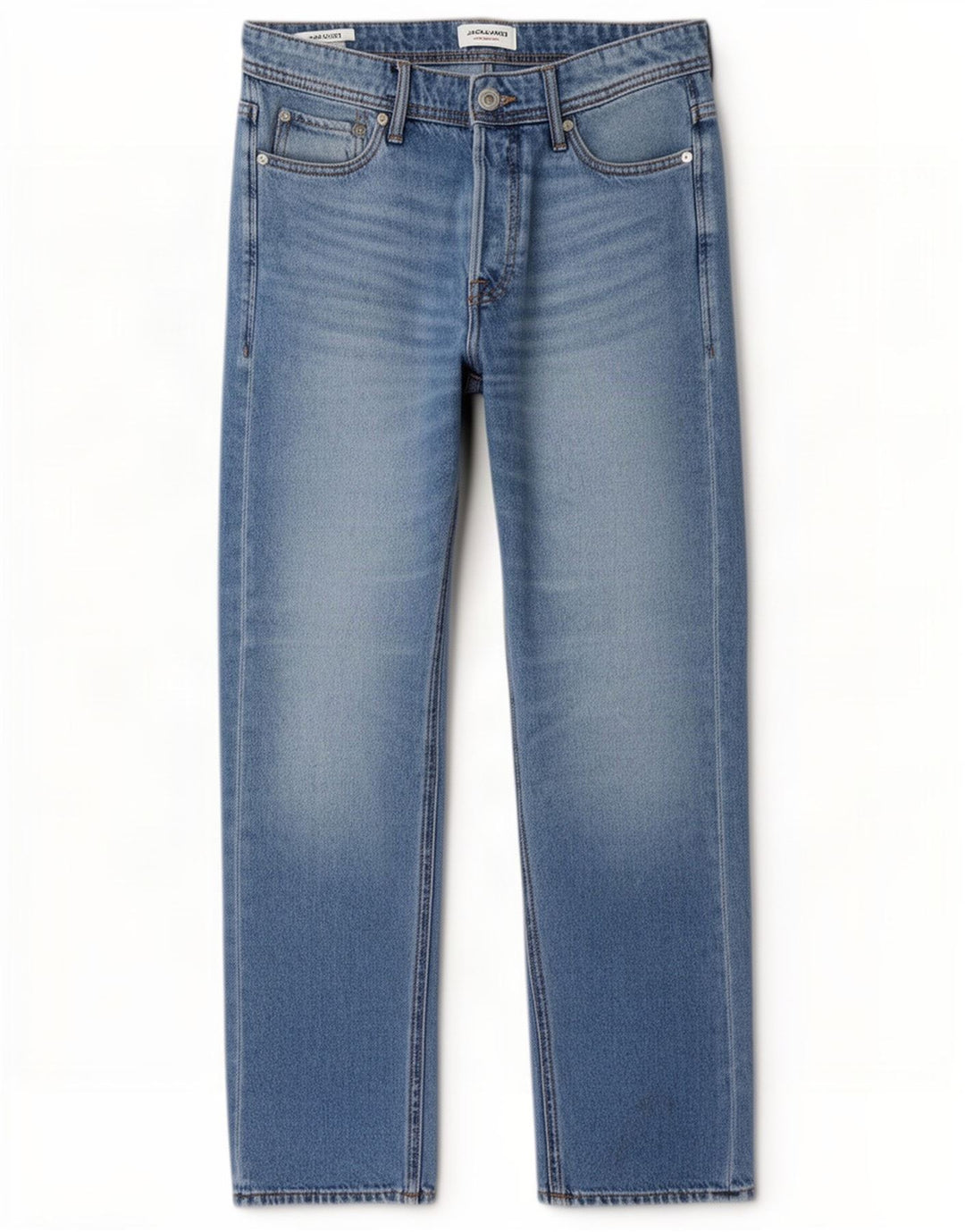Jack & Jones Herre Chris Straight Jeans W30 L32 Blå Bomuld