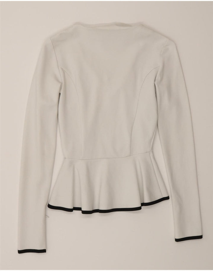 Armani Exchange Dame Blazer Jacket UK 6 XS Hvid Viscose