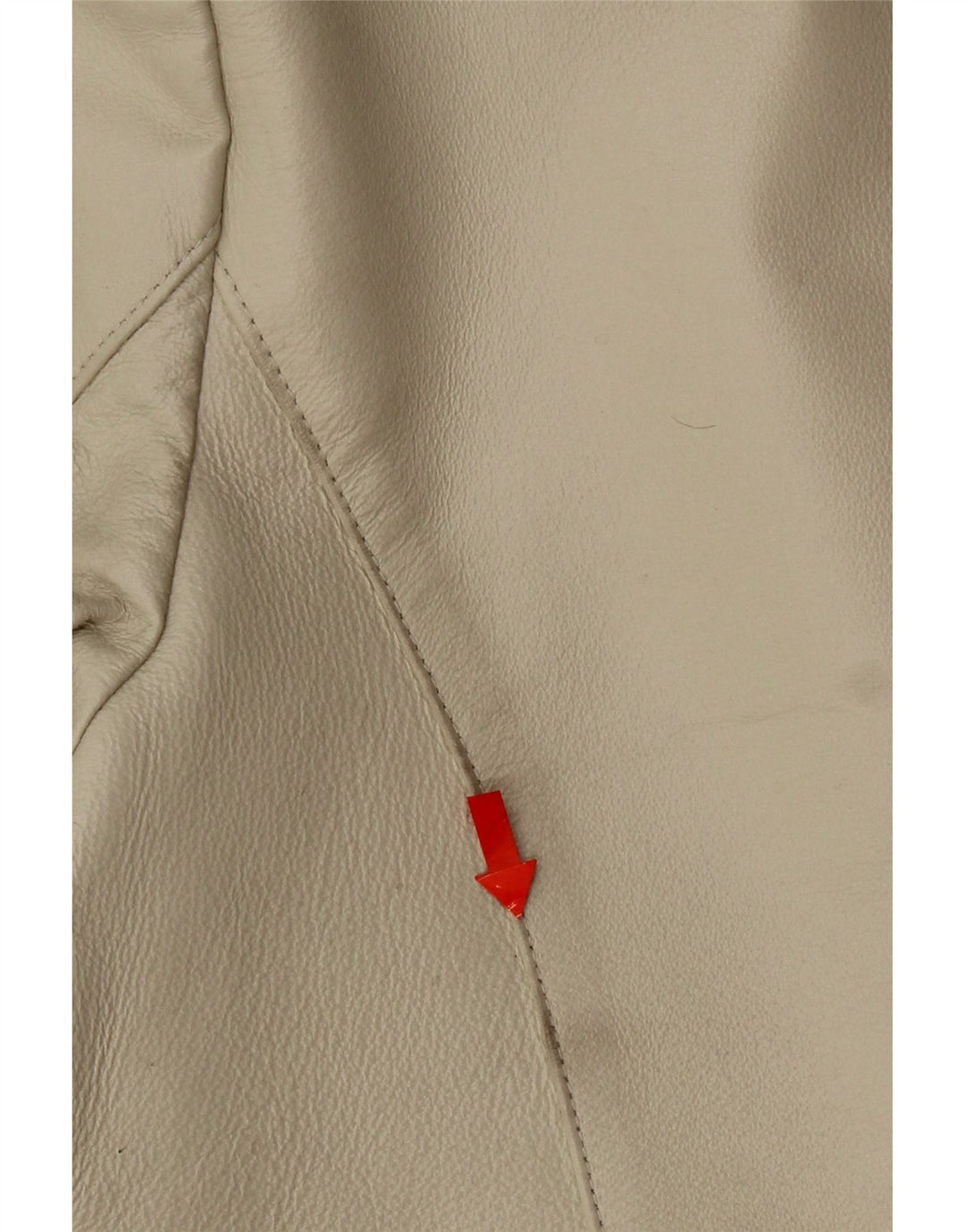 Vintage læderfrakke til kvinder UK 12 Medium Beige Læder
