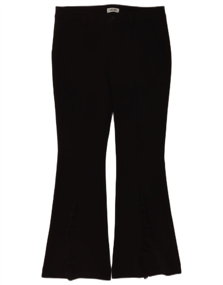 Liu Jo Dame Flare Casual Bukser IT 40 Small W30 L28 Sort Polyester
