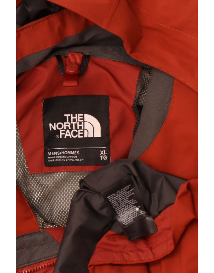 THE NORTH FACE Herre Gore-Tex Regnjakke med hætte UK 42 XL Orange Polyester