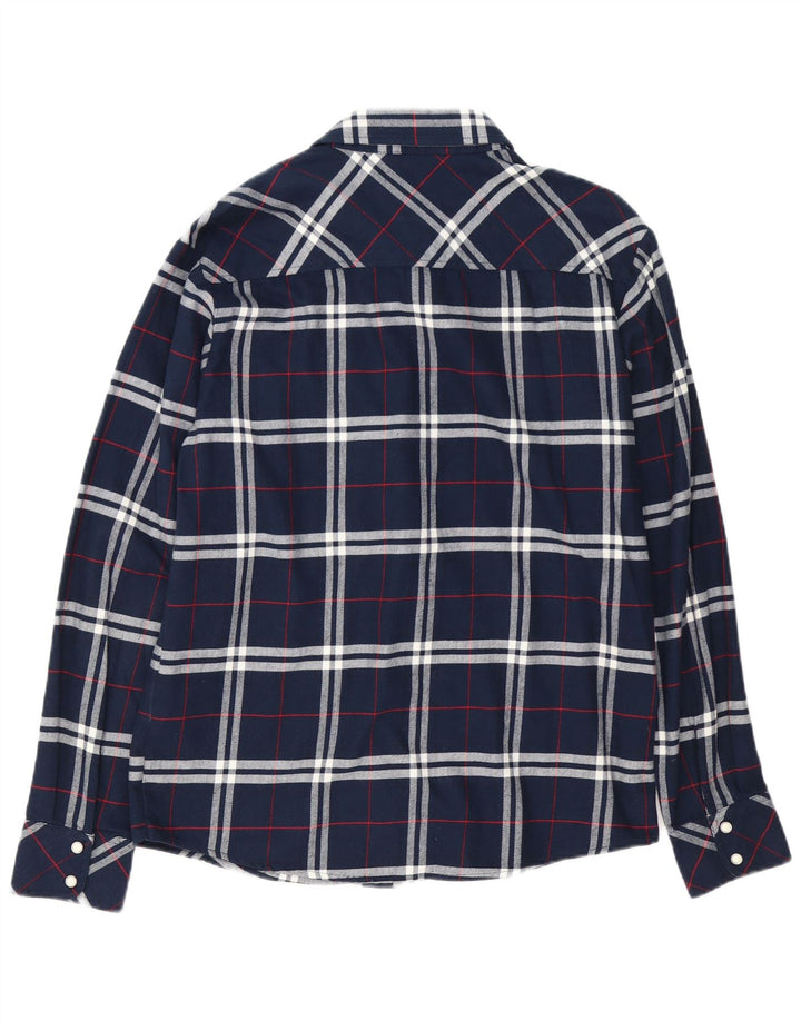 Carhartt Herre flannelskjorte Stor marineblå ternet bomuld