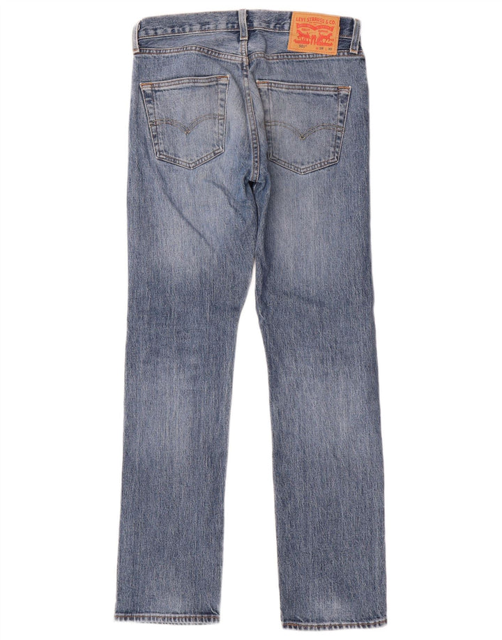 Levi's Herre 501 Straight Jeans W28 L30 Blå Bomuld