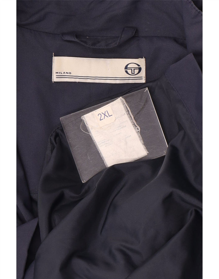 Sergio Tacchini Herre Utility Jacket UK 44 2XL Navy Blue Nylon
