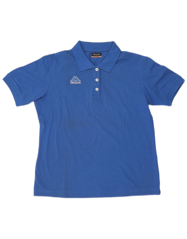 Kappa Dame Polo Shirt UK 18 XL Blå Bomuld