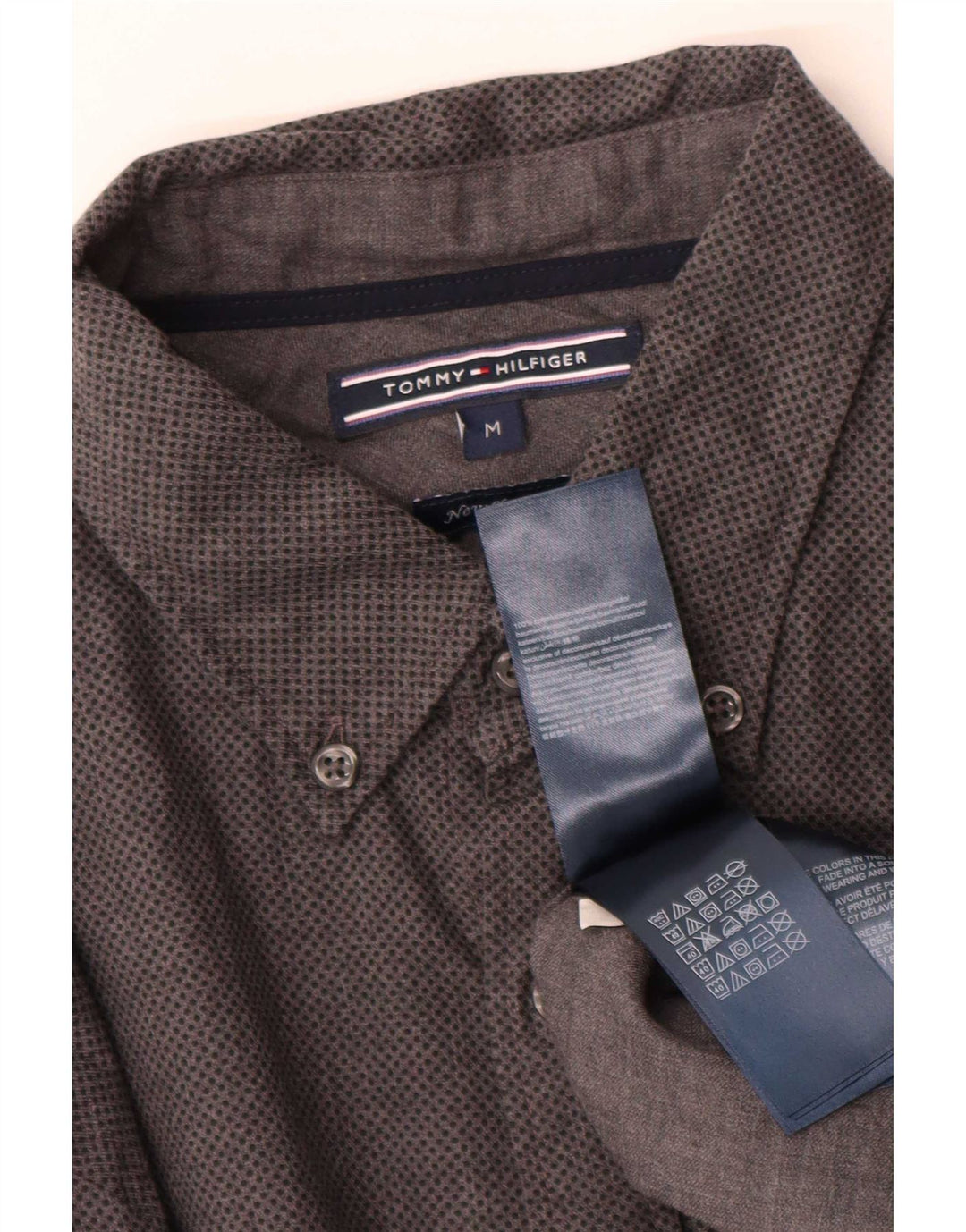 Tommy Hilfiger Herreskjorte Medium Grey Spotted Bomuld