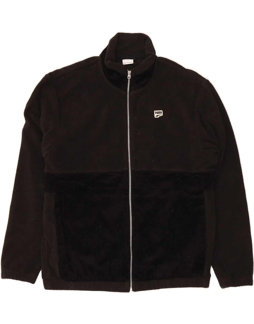 PUMA Mens Fleece Jacket UK 40 Large Black Cotton Vintage Puma and Second-Hand Puma from Messina Hembry 