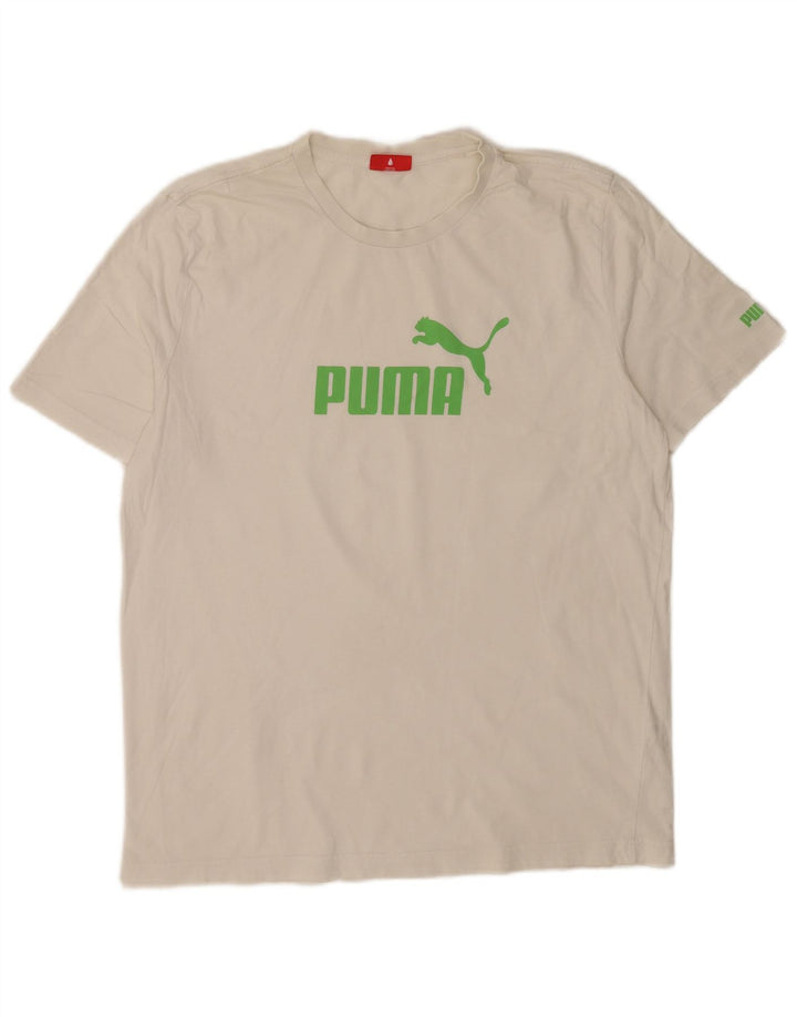Puma Herre Grafisk T-Shirt Top Stor Hvid