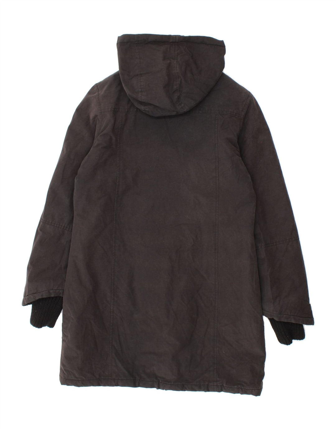 PHARD Womens Hooded Overcoat UK 14 Medium Black Vintage Phard and Second-Hand Phard from Messina Hembry 