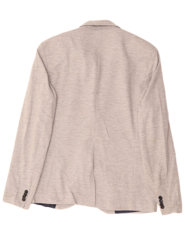 Zara Herre 2-knaps blazerjakke UK 42 XL Grå Polyester