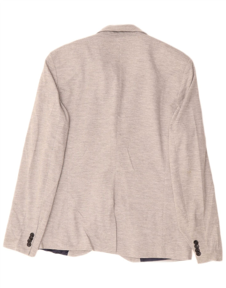 Zara Herre 2-knaps blazerjakke UK 42 XL Grå Polyester