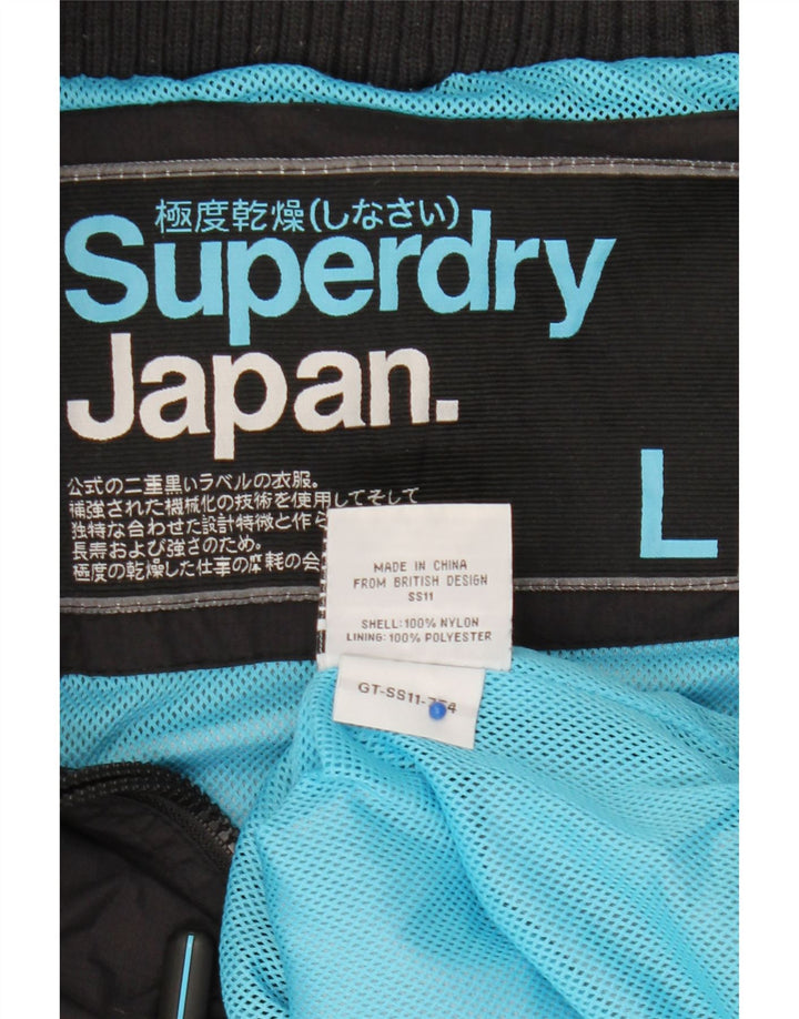 Superdry Regnjakke til mænd UK 40 Stor sort nylon