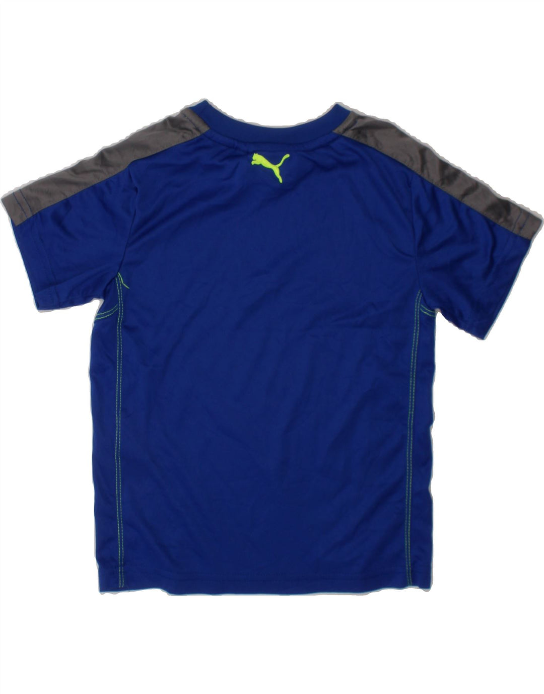 PUMA Boys Graphic T-Shirt Top 3-4 Years Blue Colourblock Polyester Vintage Puma and Second-Hand Puma from Messina Hembry 