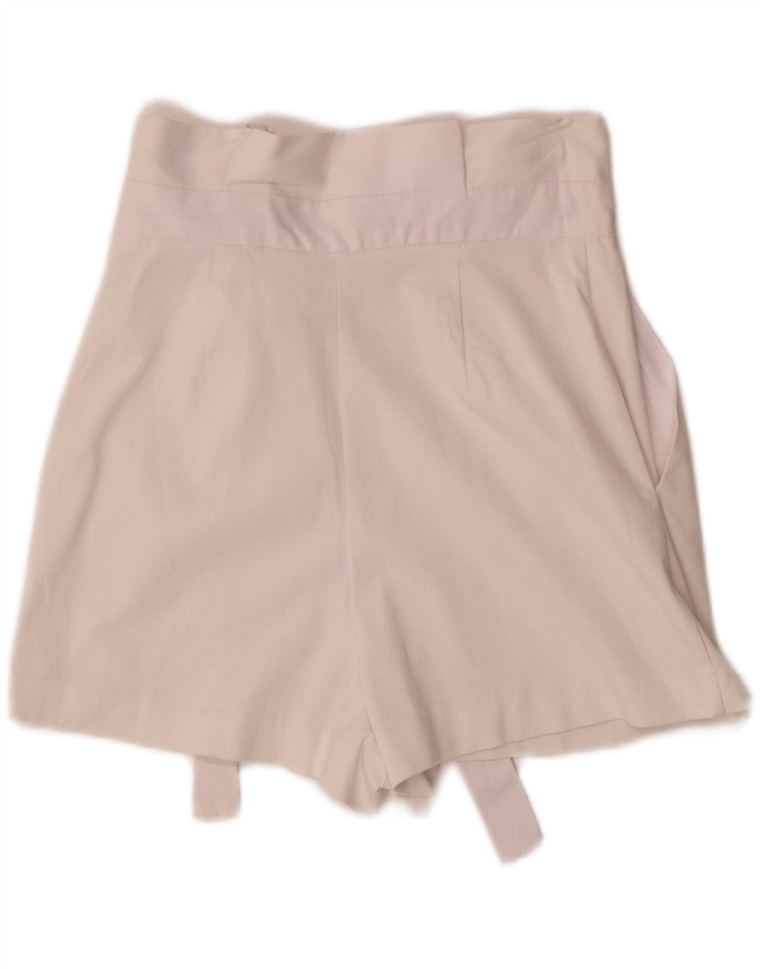Zara Womens High Waist Shorts Small W26 White Bomuld