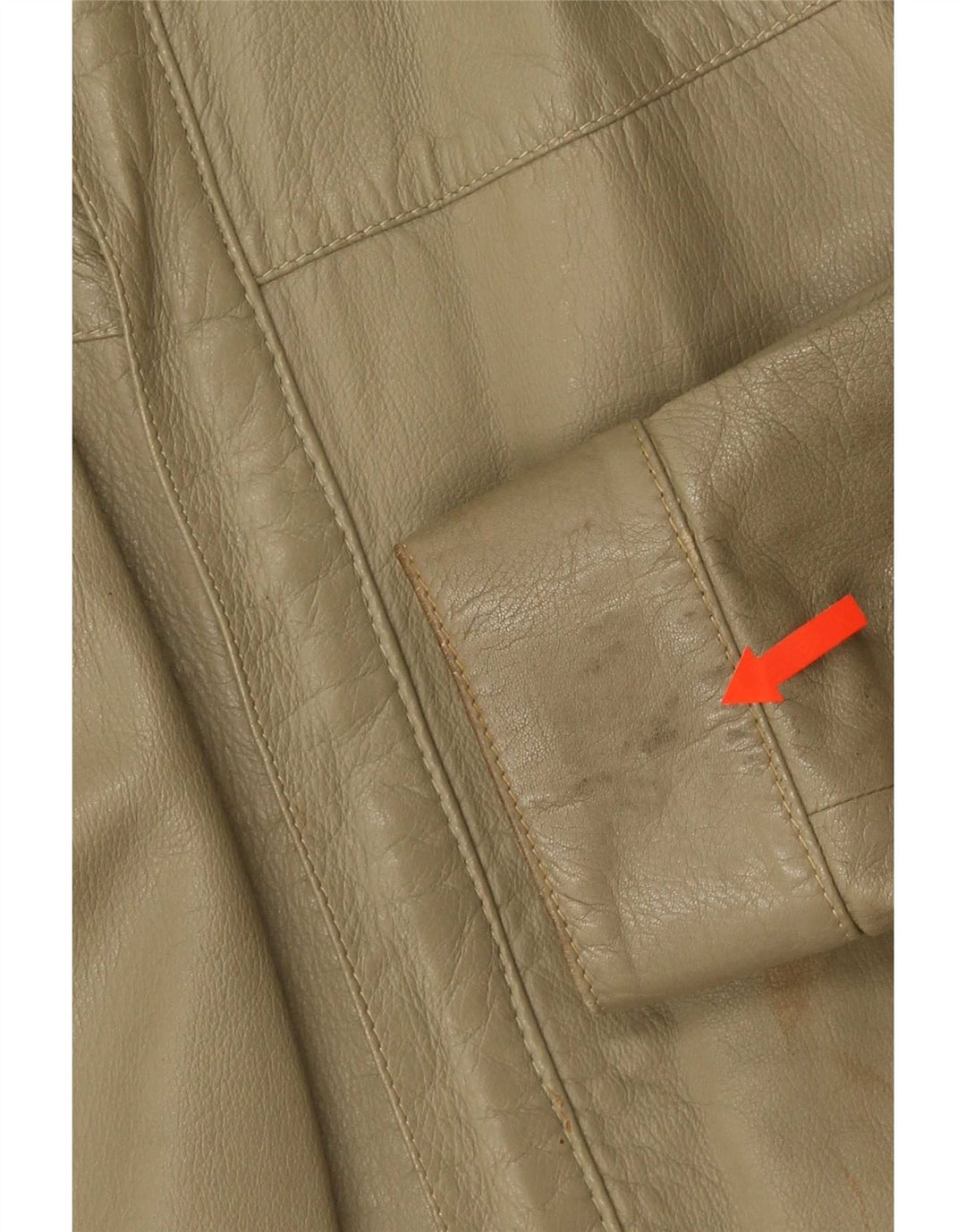 Vintage herre læderjakke UK 38 Medium Khaki