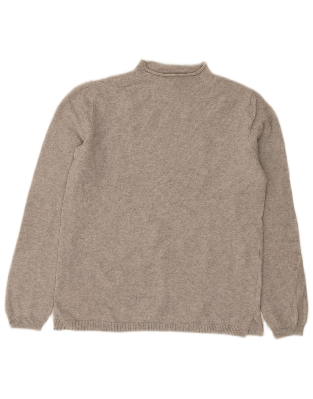 Massimo Dutti Dame Turtle Neck Jumper Sweater UK 10 Small Grey Wool
