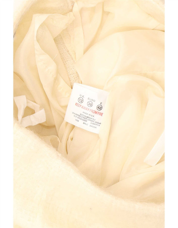 Topshop Damestrik mininederdel UK 12 Medium W28 Beige Uld