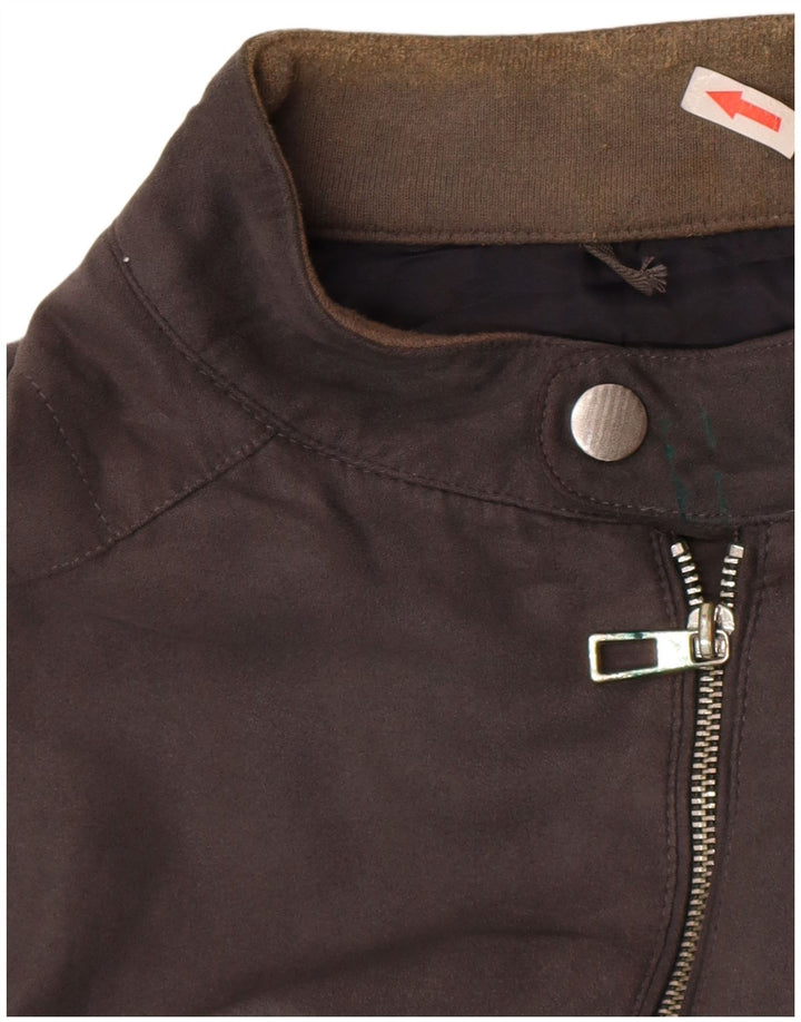 Marks & Spencer Bomberjakke til mænd UK 46 3XL Grå Polyester