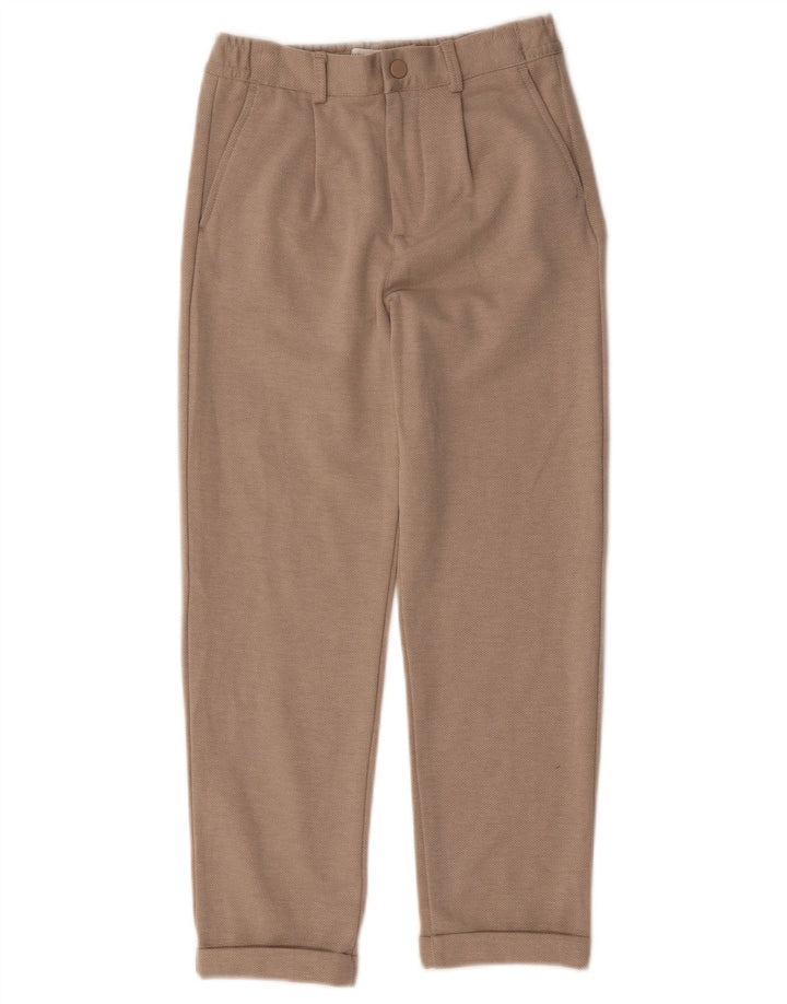 Zara Boys Pegged Chino Bukser 9-10 år W26 L23 Beige Polyester