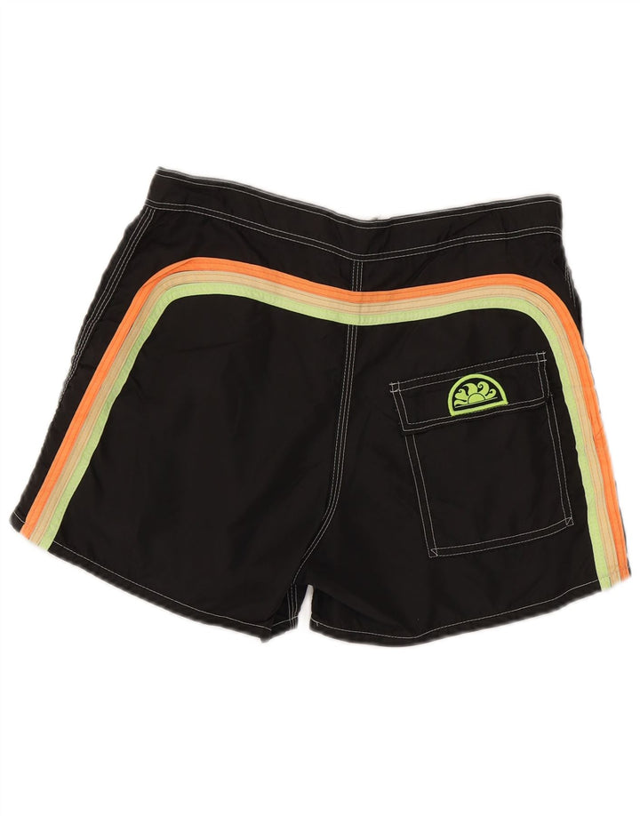 Sundek Herre badeshorts Medium Sort Stribet Nylon