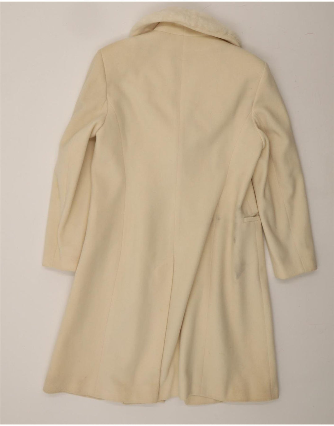 ST. BERNARD Womens Overcoat UK 14 Large Off White Wool Vintage St. Bernard and Second-Hand St. Bernard from Messina Hembry 