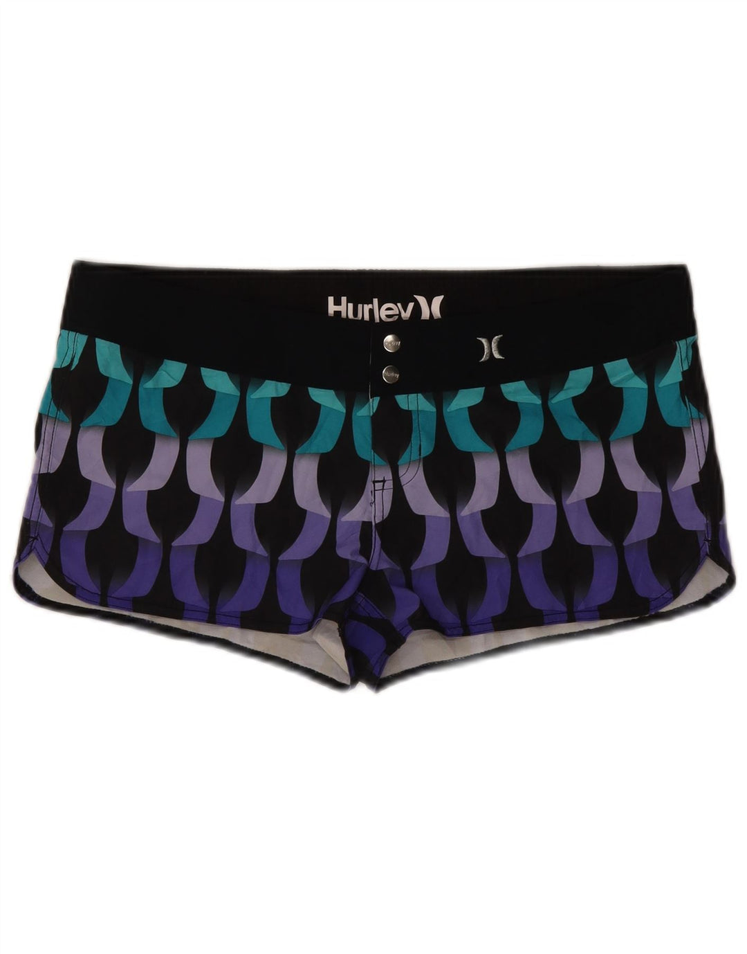 Hurley Womens Casual Shorts US 10 Large W34 Multicolored Geometric