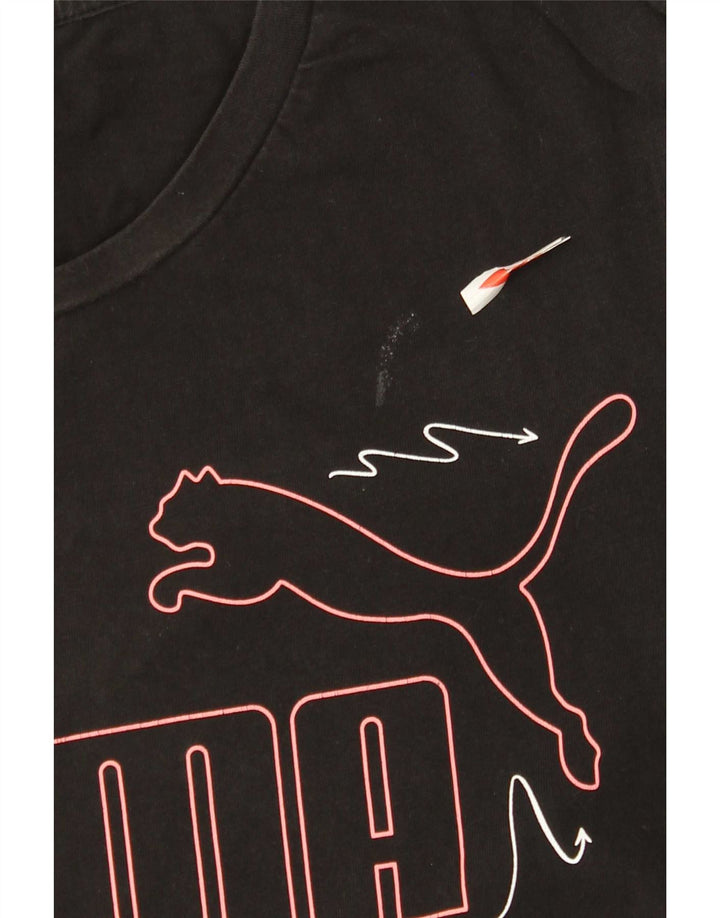 Puma Grafisk T-Shirt Top UK 14 Stor Sort