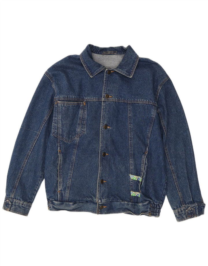 Vintage denimjakke til mænd IT 48 Medium Blue Cotton