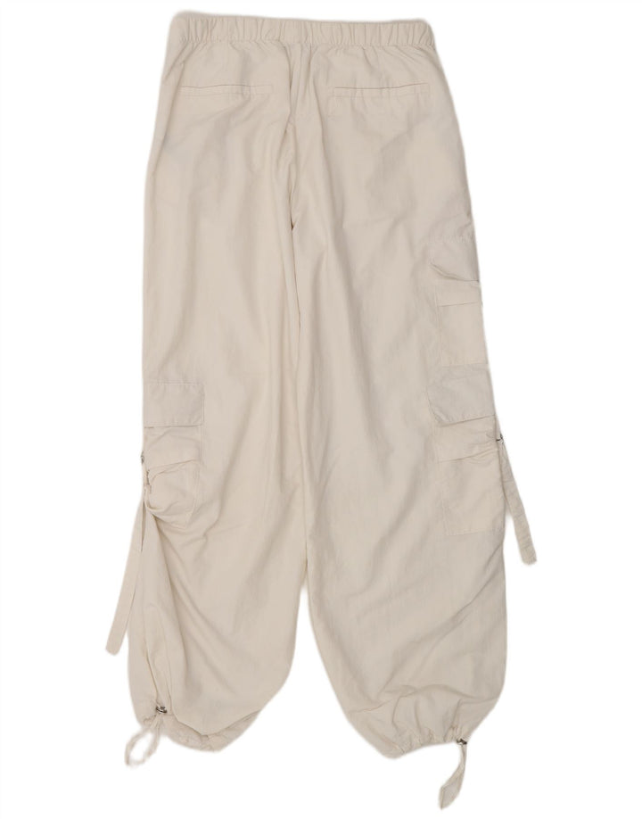 Zara Joggers Cargo Bukser Small W28 L30 Hvid polyamid