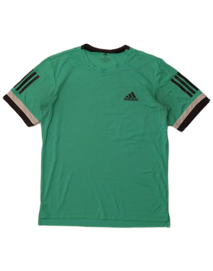 ADIDAS Herre Climacool T-Shirt Top Medium Grøn Colourblock