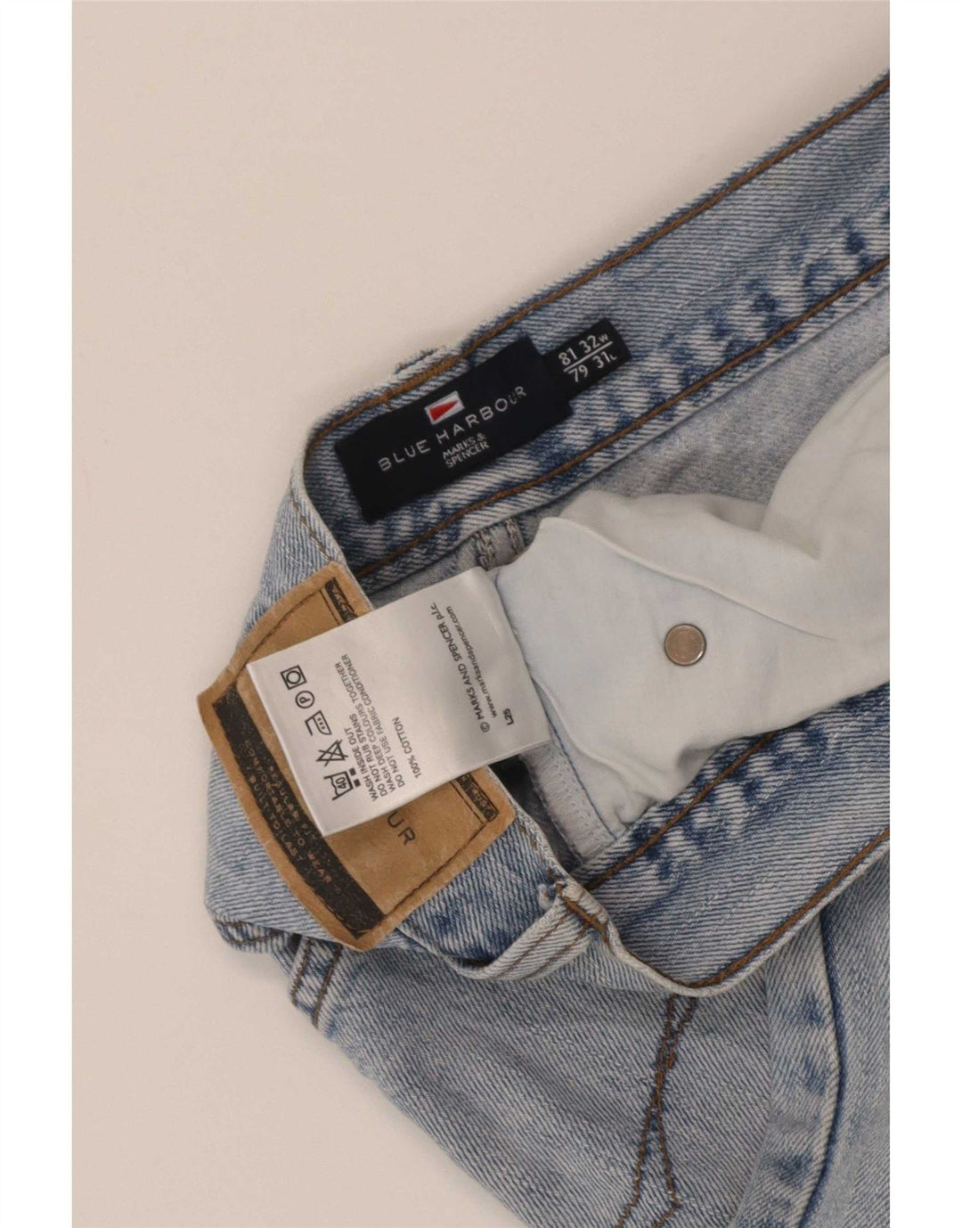 Marks & Spencer Herre Blue Harbor Loose Jeans W32 L31 Bomuld