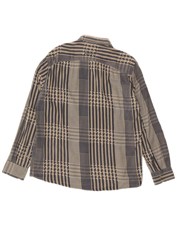 Desigual Herre grafisk skjorte 2XL blå patchwork bomuld