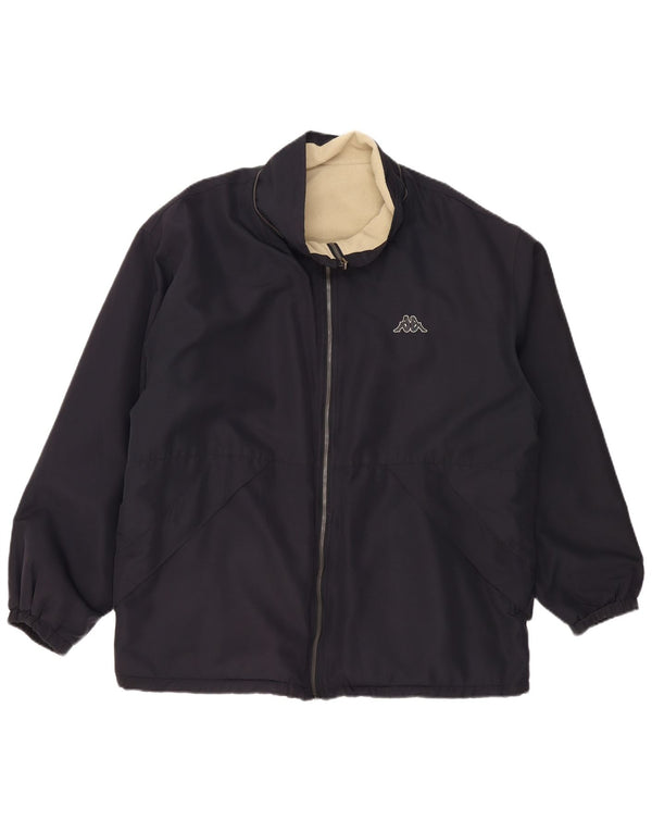 KAPPA Vendbar Herrejakke UK 40 Large Navy Blue Polyester