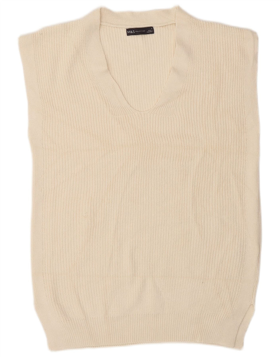 Marks & Spencer Herrevest Tank Top Small Off White Bomuld