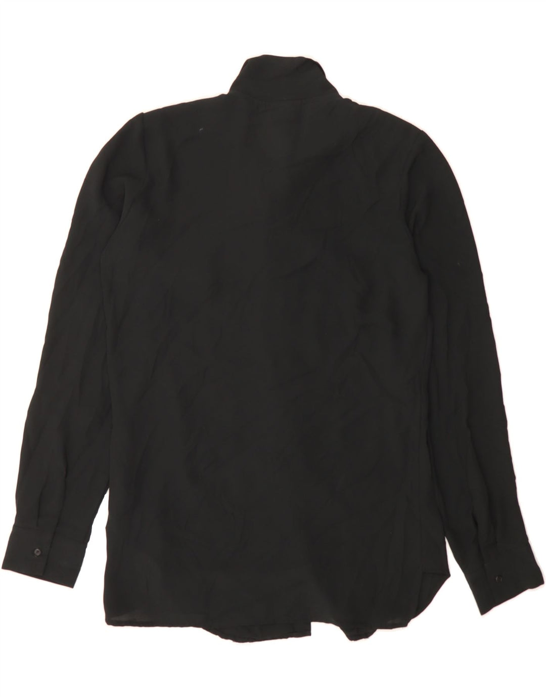 MOSSIMO Womens Bow Tie Shirt Blouse UK 6 XS Black Polyester Vintage Mossimo and Second-Hand Mossimo from Messina Hembry 