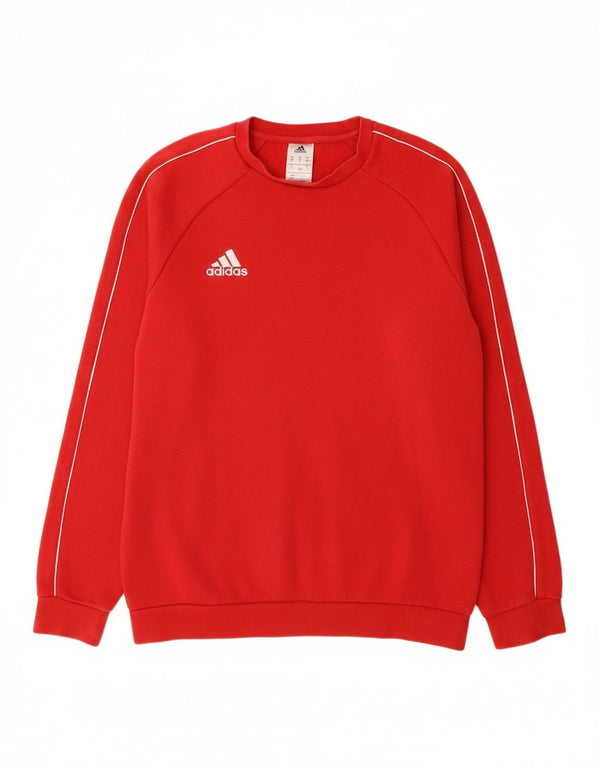 ADIDAS Drenge Sweatshirt Jumper 15-16 år Rød Bomuld