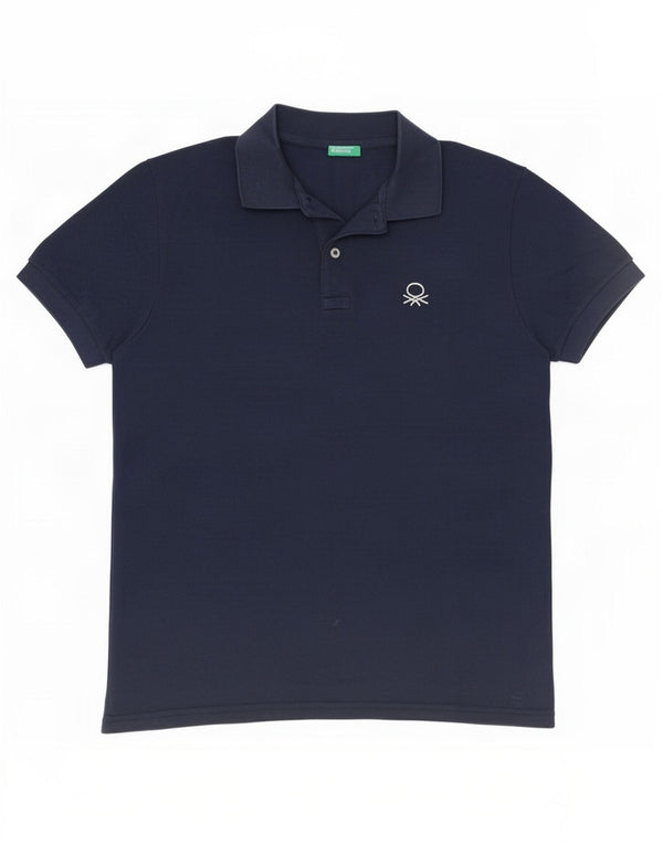 Benetton drenge poloshirt 13-14 år 3XL marineblå bomuld