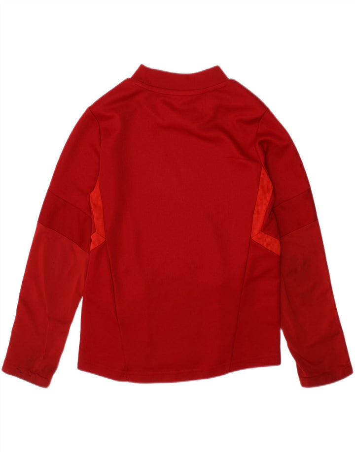 ADIDAS Boys Top Long Sleeve 5-6 Years Red Polyester Vintage Adidas and Second-Hand Adidas from Messina Hembry 